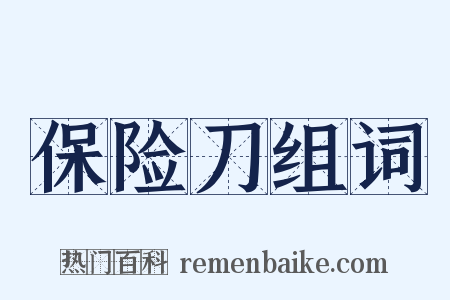 保险刀组词是什么意思的图片